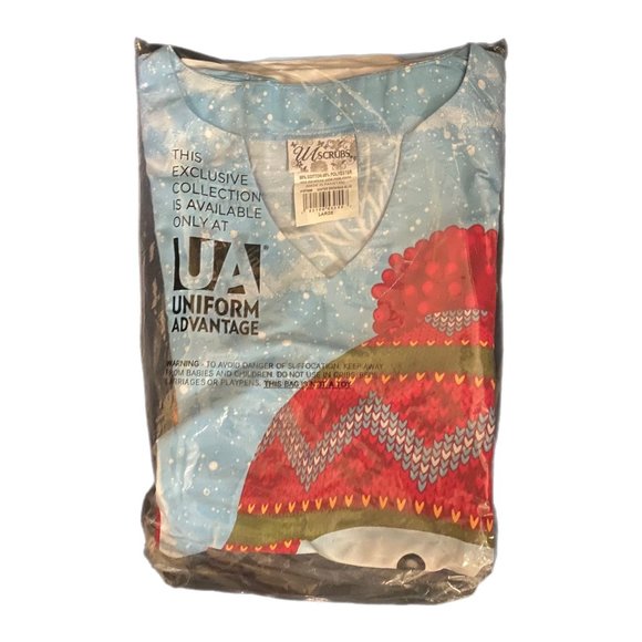 UA Scrubs - Light Blue with Snowman - Large - NWT - Picture 9 of 9